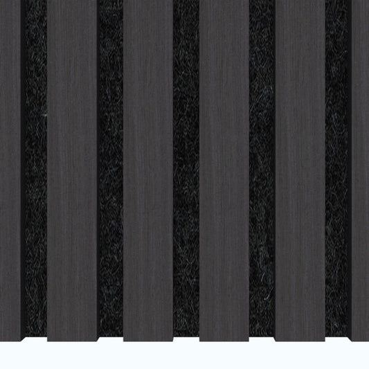 Wooden Slat Acoustic Panel Black Oak 2400mm x 600mm