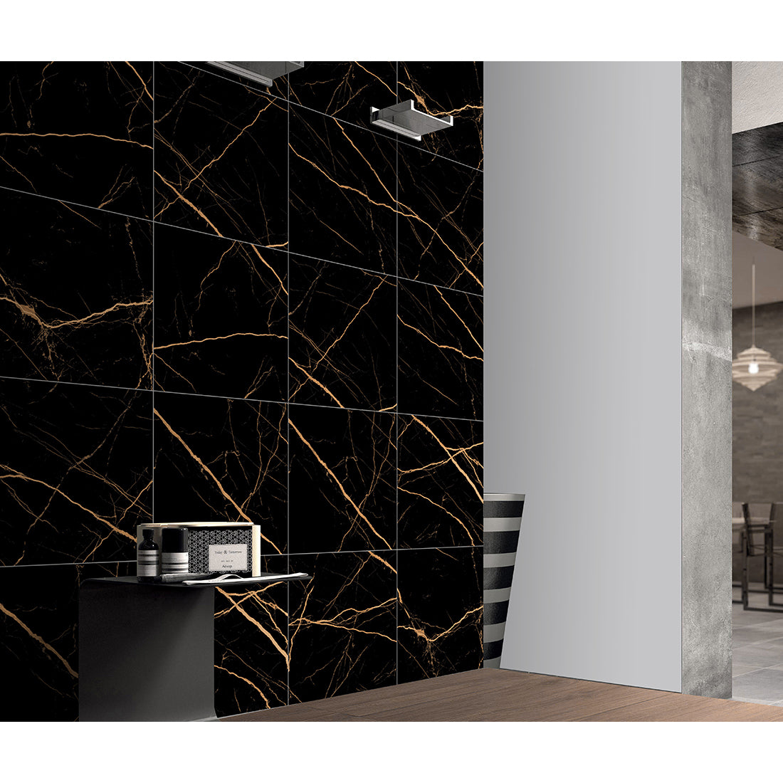 A Black 60x60 Gold Matt