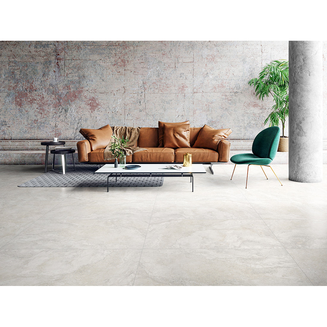 Dorset Stone 60.5x60.5 Ivory Matt Porcelain