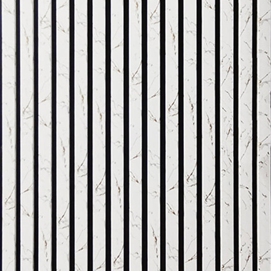 Wooden Slat Acoustic Panel White Gold Marble 2400mm x 600mm