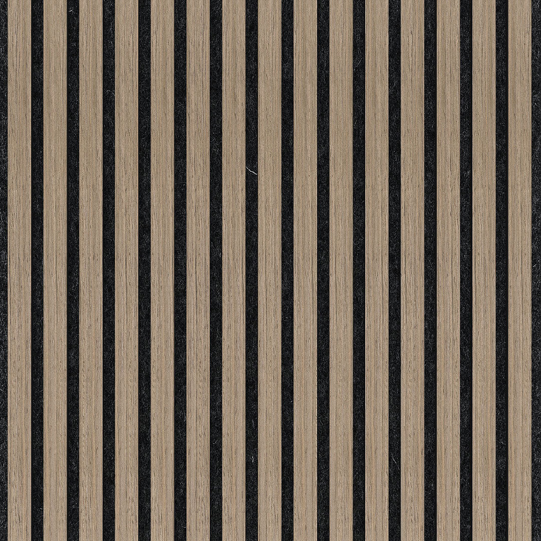 Wooden Slat Acoustic Panel Light Walnut 2400mm x 600mm