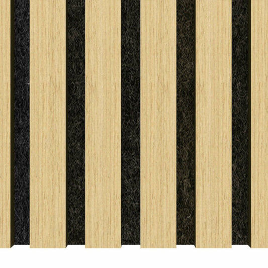 Wooden Slat Acoustic Panel Natural Oak 2400mm x 600mm