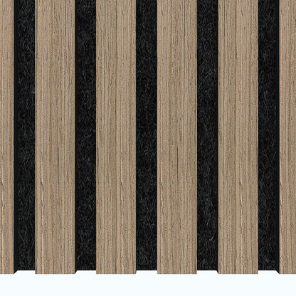 Wooden Slat Acoustic Panel Light Walnut 2400mm x 600mm