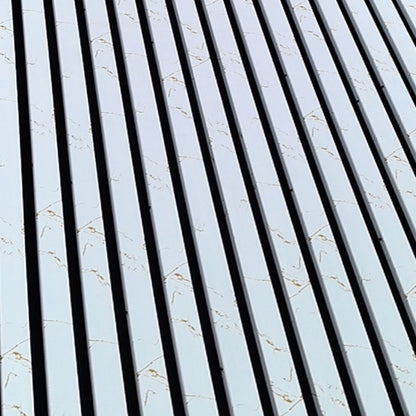 Wooden Slat Acoustic Panel White Gold Marble 2400mm x 600mm