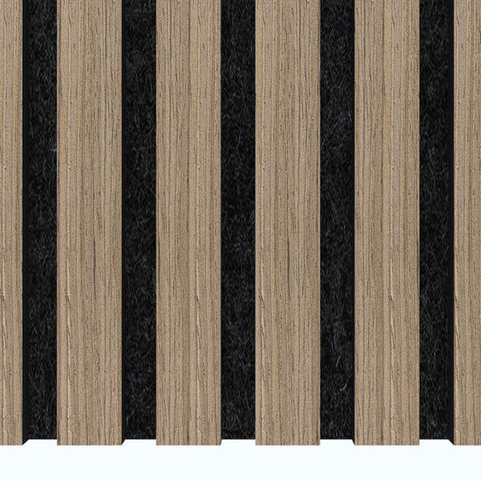 Wooden Slat Acoustic Panel Light Walnut 2900mm x 600mm