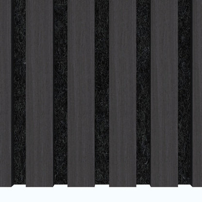 Wooden Slat Acoustic Panel Black Oak 2400mm x 600mm