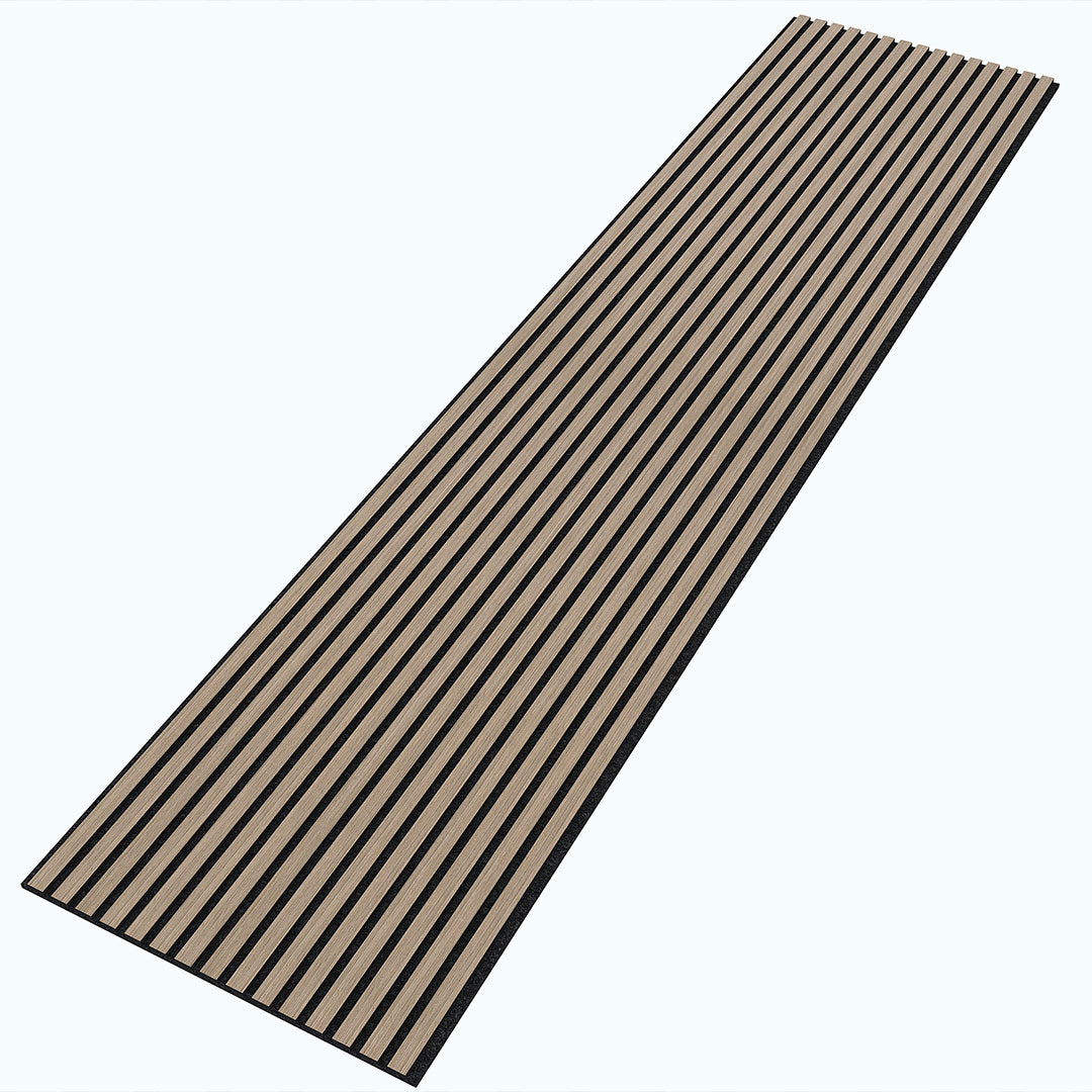 Wooden Slat Acoustic Panel Light Walnut 2400mm x 600mm