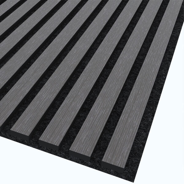 Wooden Slat Acoustic Panel Ash Grey 2400mm x 600mm