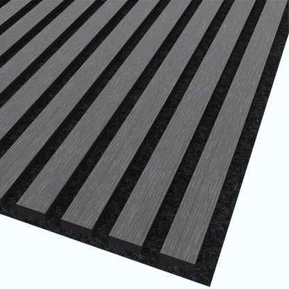 Wooden Slat Acoustic Panel Ash Grey 2400mm x 600mm