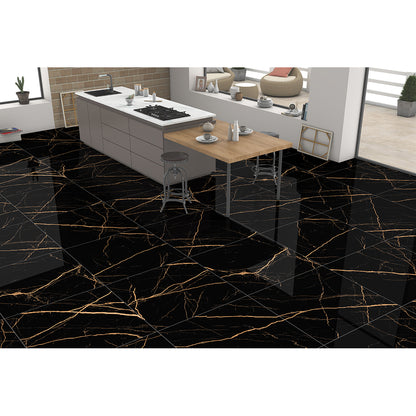 A Black 60x60 Gold Polished