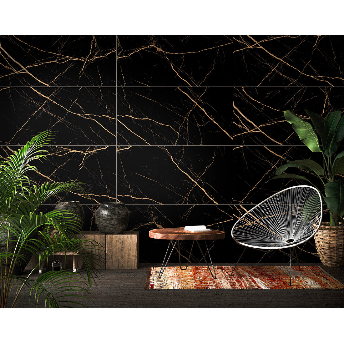 A Black 60x120 Gold Polished