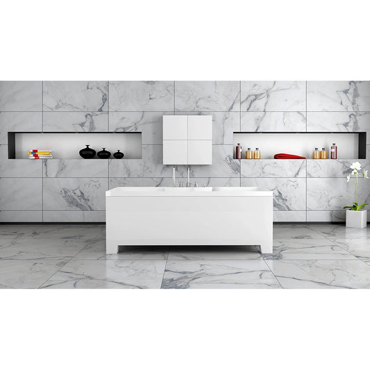 N 30x60 Blue Matt Carving